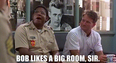 YARN | Bob likes a big room, sir. | Good Morning, Vietnam (1987) | Video  gifs by quotes | 18ceb84f | 紗