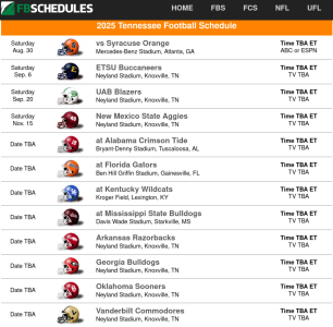 2025 Schedule Bizarre VolNation