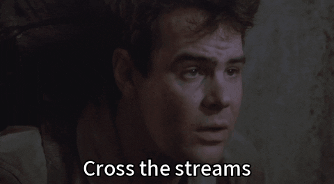 GIFs by @cackhanded — Cross the streams, a GIF from Ghostbusters