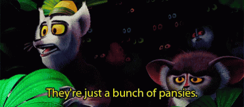 a cartoon says they are just a bunch of pansies