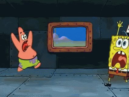 Aaahhh GIF - Spongebob Patrick Panic - Discover & Share GIFs