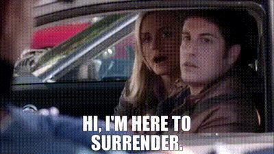 YARN | Hi, I'm here to surrender. | Orange Is the New Black (2013) - S01E01  | Video clips by quotes | 5153fe1b | 紗