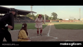 Marla at the batter's box - A League of their Own on Make a GIF