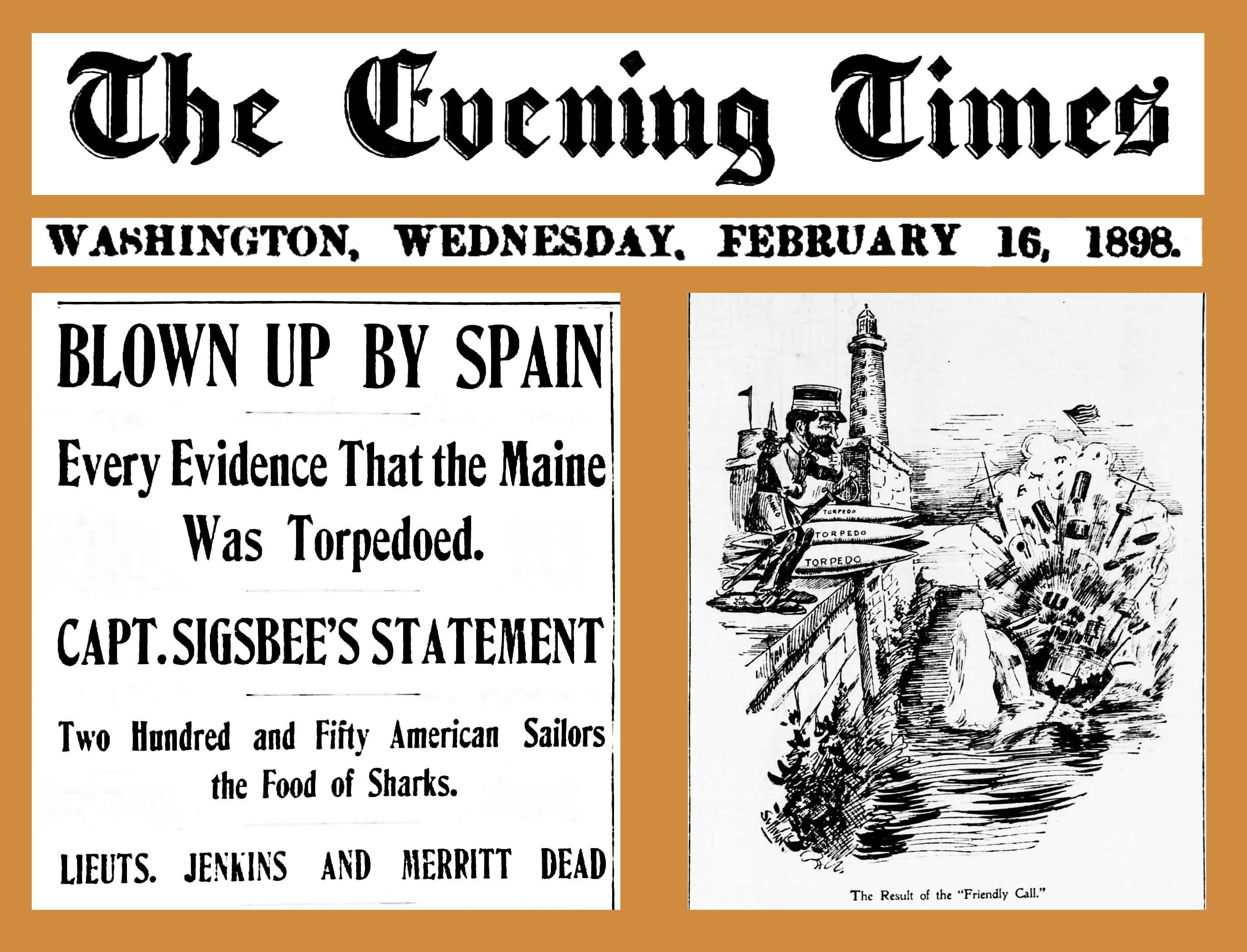 18980216_Blown_Up_By_Spain_-_USS_Maine_-_The_Evening_Times_%28Washington%2C_D.C.%29.jpg