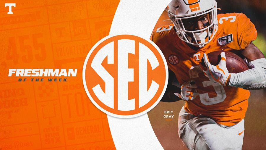 Gray Named SEC Freshman of the Week After Record-Setting Performance