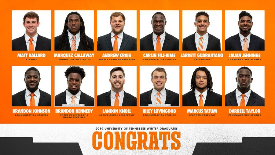 Twelve Vols to Graduate Early