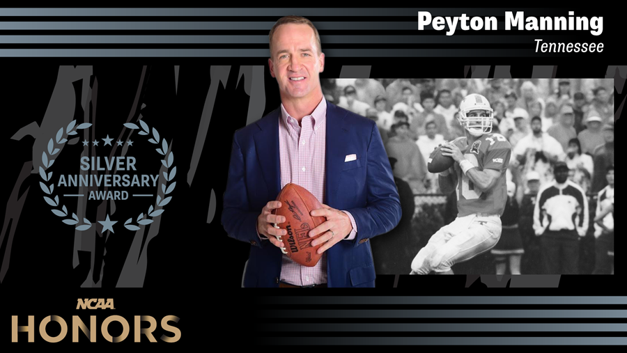 Peyton Manning to be Honored with NCAA Silver Anniversary Award