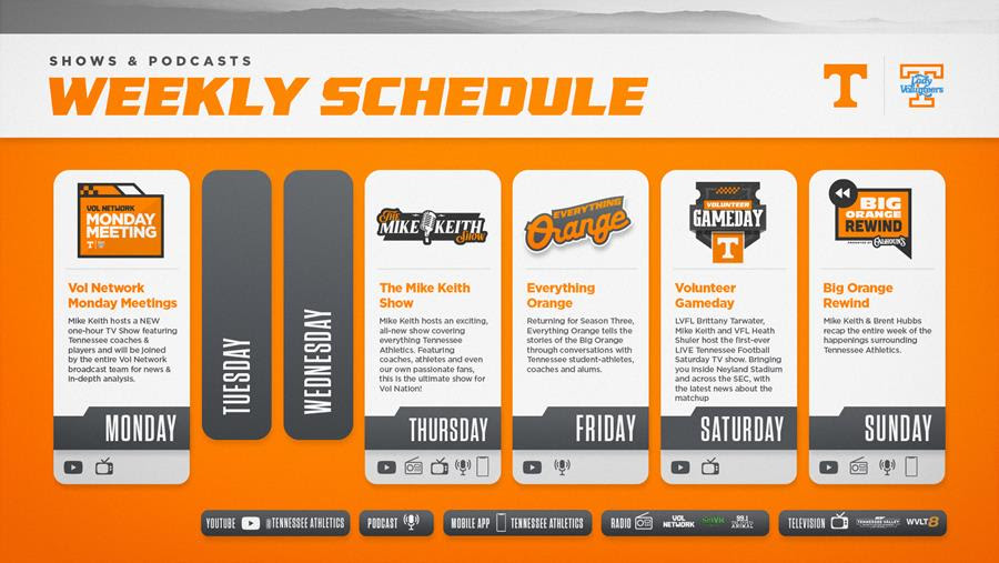 New Tennessee Athletics, Vol Network Programming Launches This Fall