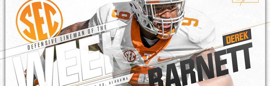 Barnett Named SEC Defensive Lineman of the Week